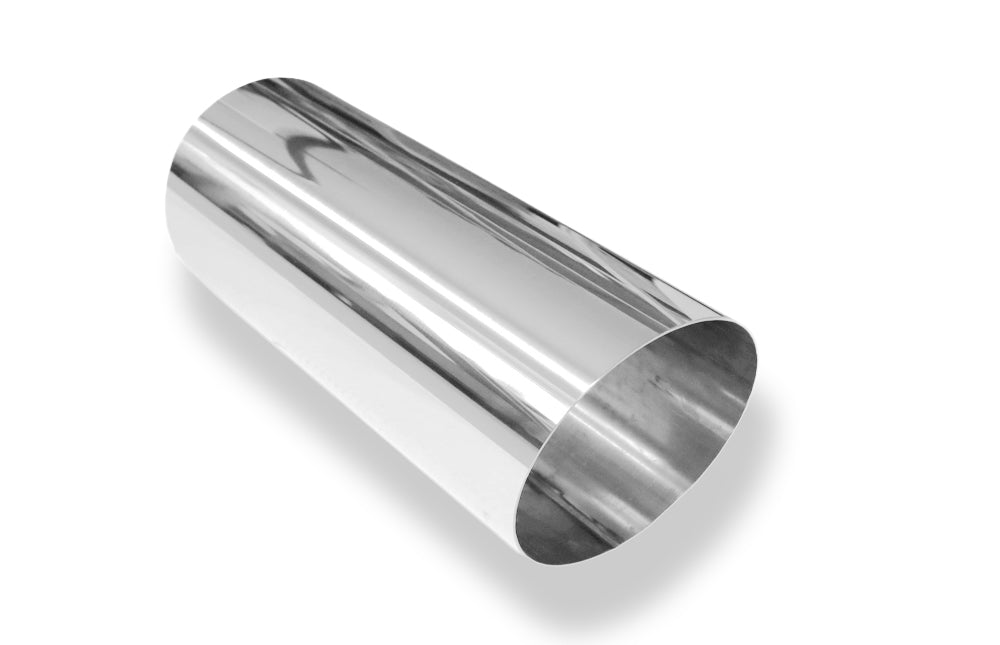 FoxAnschweißendrohr Typ 14 Ø 114 mm / Länge: 300 mm - rund / uneingerollt / 15° abgeschrägt / ohne Absorber
