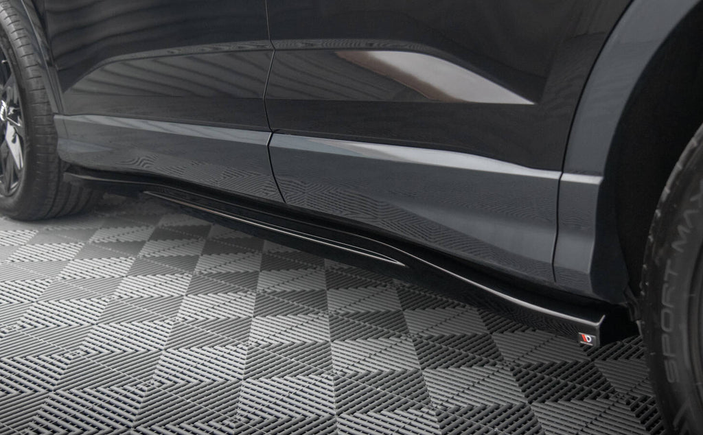 Maxton Design Street+ Seitenschweller Leisten passend für Audi Q3 Sportback F3 schwarz Hochglanz
