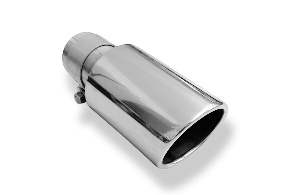 FoxAnschraubendrohr Typ 16 mit Schelle einfach - Ø 100mm Rund eingerollt / abgeschrägt / ohne Absorber - L_ (mm) und d_ (mm innen) ist flexibel - muss angeben werden - L minimum 170mm und maximal 500mm