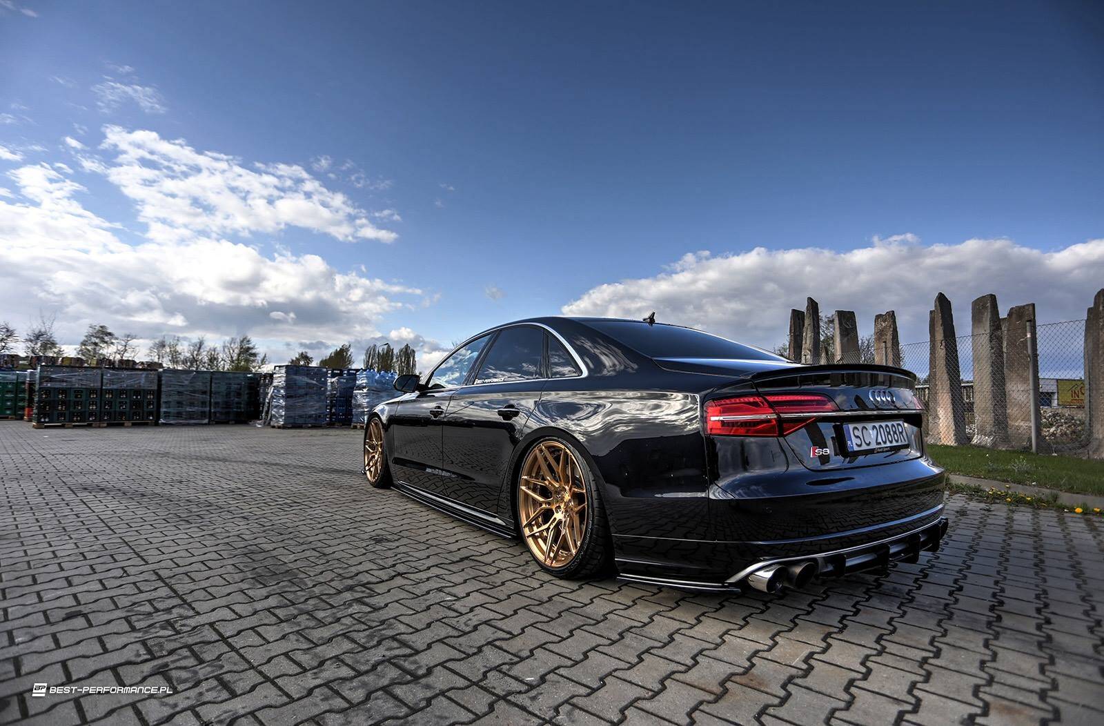 Maxton Design Spoiler CAP passend für Audi S8 D4 Facelift schwarz Hochglanz