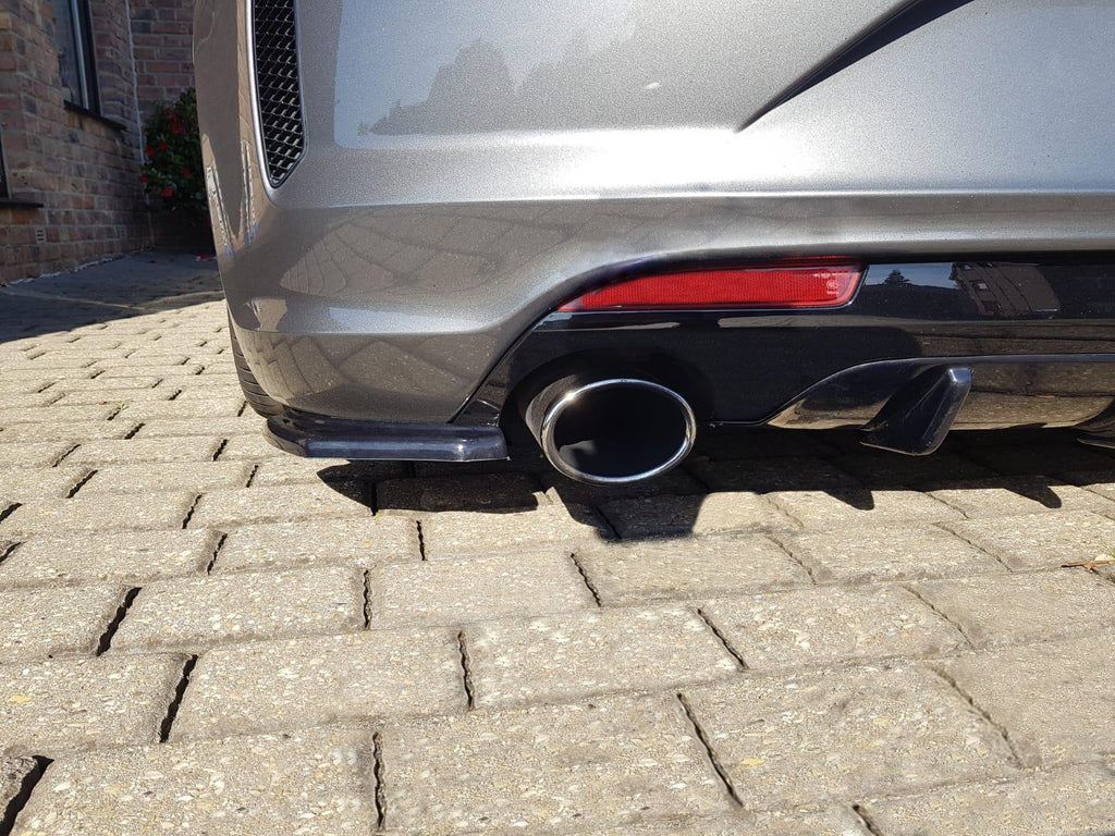 Maxton Design Heck Ansatz Flaps Diffusor passend für VW Scirocco R Mk3 Facelift schwarz Hochglanz