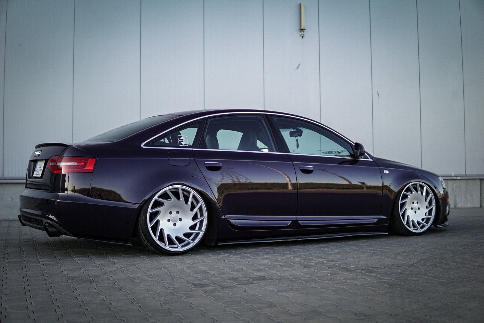 Maxton Design Seitenschweller Ansatz für AUDI A6 C6 S-LINE FL SEDAN schwarz Hochglanz