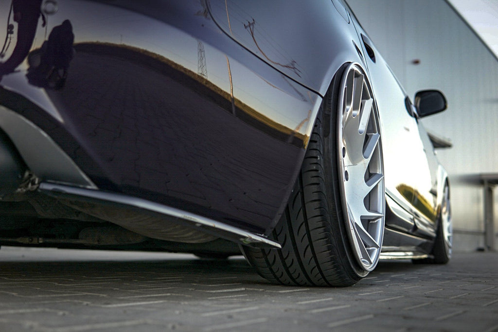 Maxton Design Heck Ansatz Flaps Diffusor passend für Audi A6 S-Line C6 / C6 FL Limousine / Avant schwarz Hochglanz