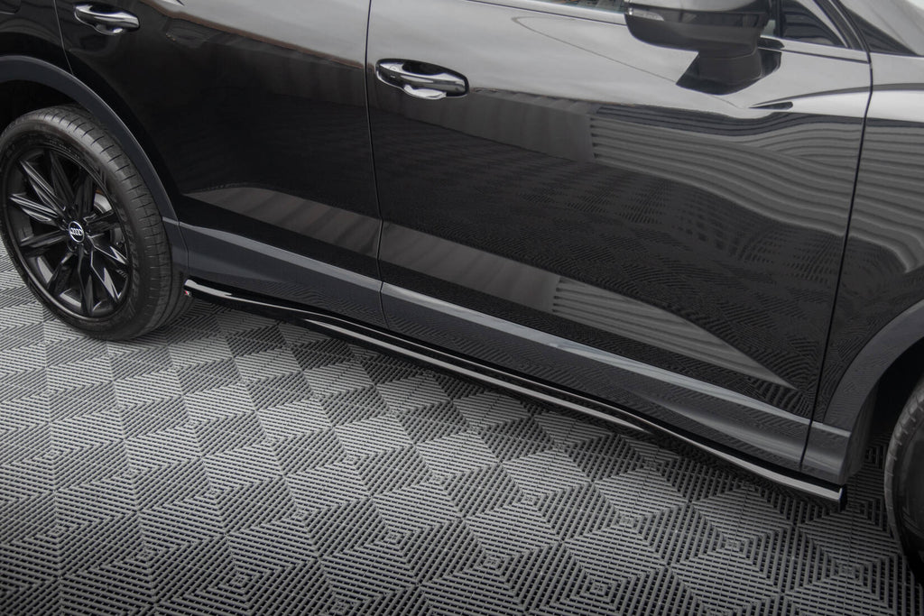 Maxton Design Street+ Seitenschweller Leisten passend für Audi Q3 Sportback F3 schwarz Hochglanz