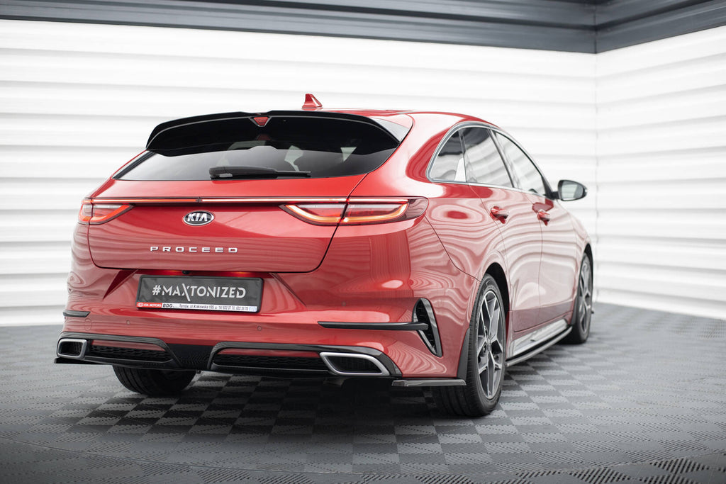 Maxton Design Heck Ansatz Flaps Diffusor passend für Kia ProCeed GT / GT-Line Mk1 schwarz Hochglanz