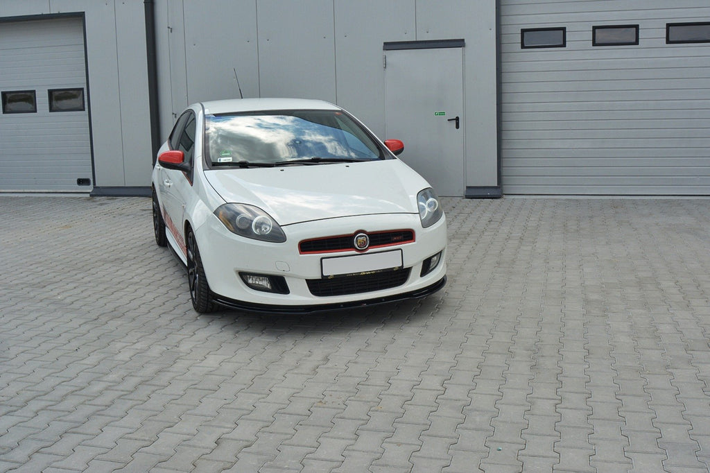 Maxton Design Street+ Spoilerlippe Front Ansatz passend für Fiat Bravo MK 2 SPORT schwarz Hochglanz
