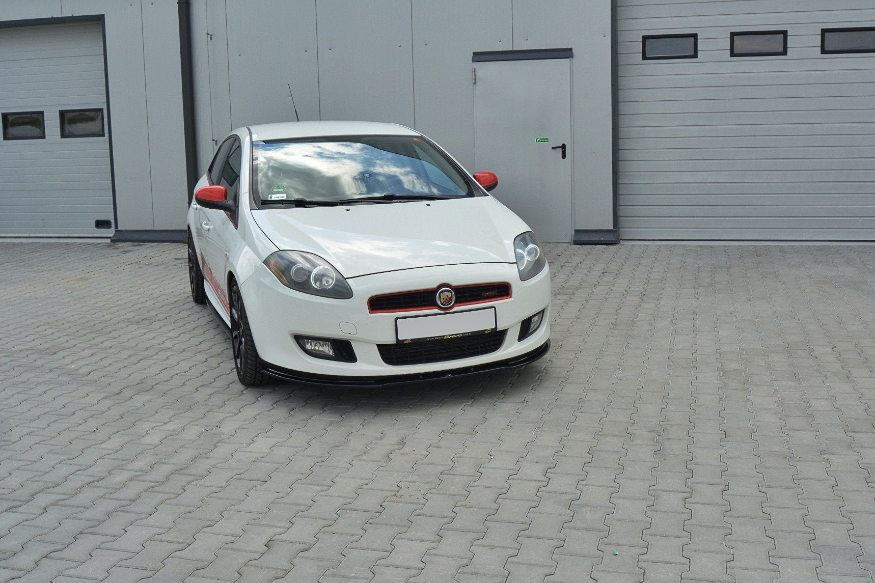Maxton Design Street+ Spoilerlippe Front Ansatz passend für Fiat Bravo MK 2 SPORT schwarz Hochglanz