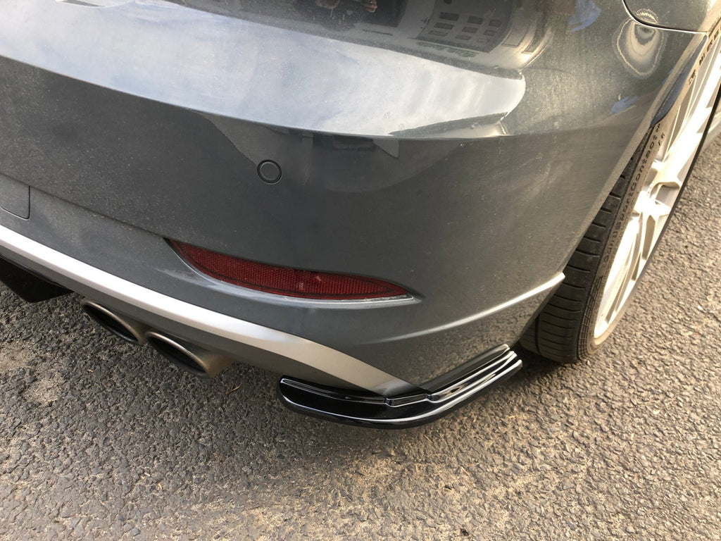 Maxton Design Heck Ansatz Flaps Diffusor passend für AUDI S3 8V FACELIFT schwarz Hochglanz