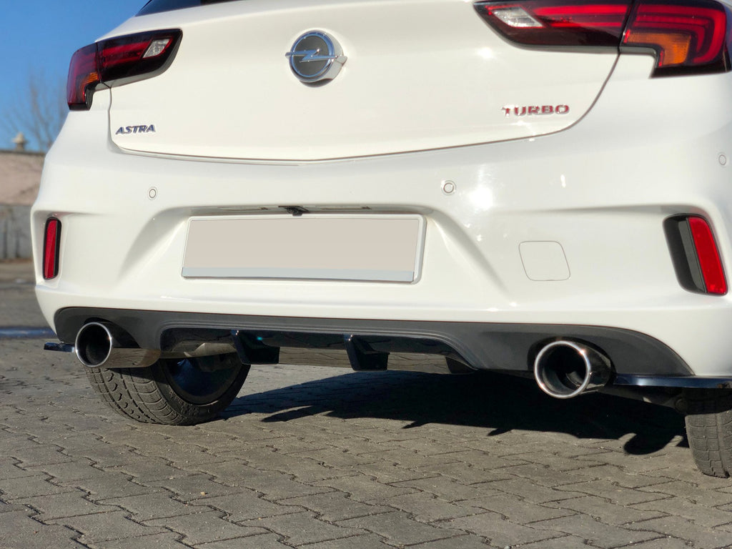 Maxton Design Diffusor Heck Ansatz passend für OPEL ASTRA K OPC-LINE schwarz Hochglanz