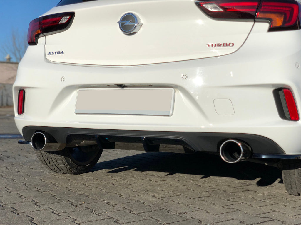 Maxton Design Heck Ansatz Flaps Diffusor passend für OPEL ASTRA K OPC-LINE schwarz Hochglanz