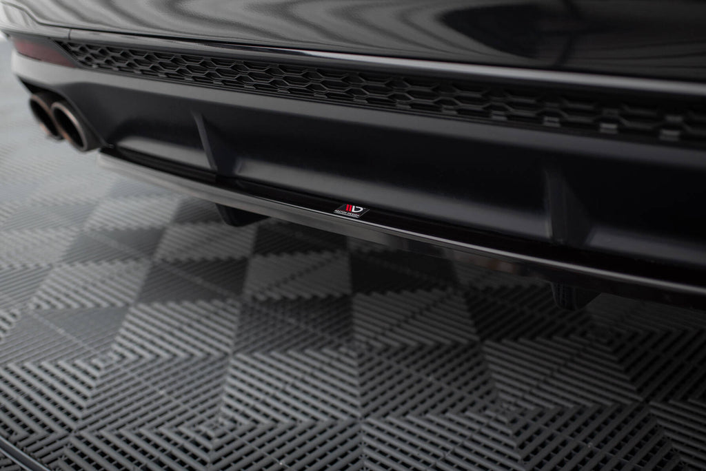 Maxton Design Street+ Mittlerer Diffusor RACE passend für Audi S4 B9 Facelift schwarz Hochglanz