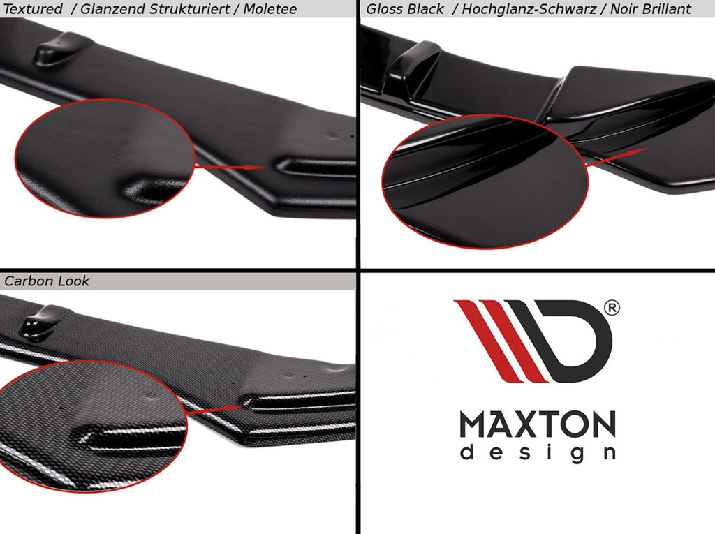 Maxton Design Street+ Spoilerlippe Front Ansatz passend für Audi Q7 S-Line Mk.1 schwarz Hochglanz
