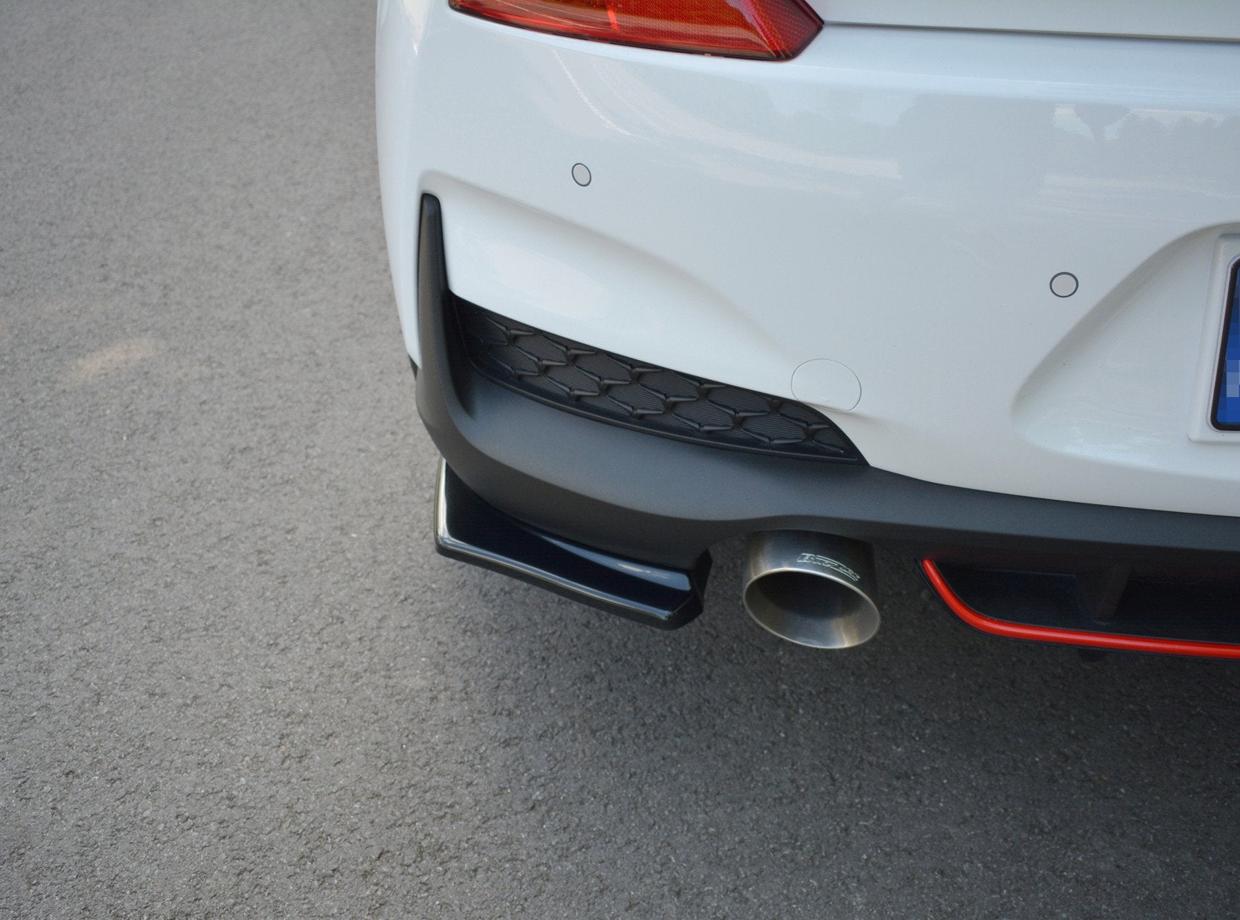 Maxton Design Heck Ansatz Flaps Diffusor passend für Hyundai I30 N Mk3 schwarz Hochglanz