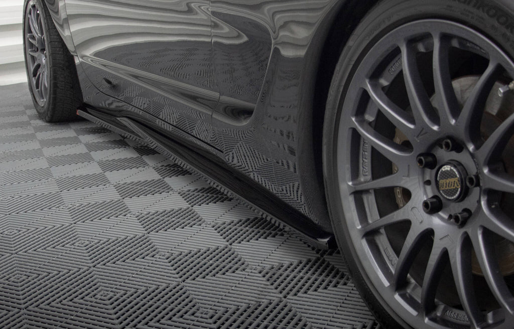 Maxton Design Street+ Seitenschweller Leisten passend für Chevrolet Corvette C5 schwarz Hochglanz