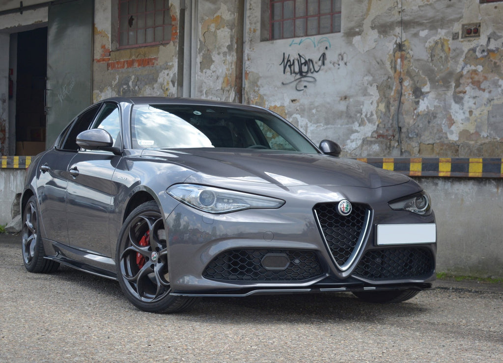 Maxton Design Street+ Spoilerlippe Front Ansatz V.1 passend für ALFA ROMEO GIULIA VELOCE schwarz Hochglanz