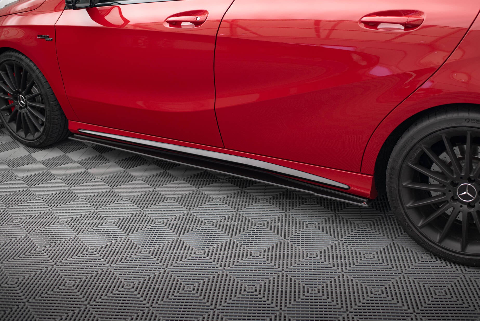 Maxton Design Street Pro Street+ Seitenschweller Leisten passend für Mercedes-Benz A 45 AMG W176 Facelift