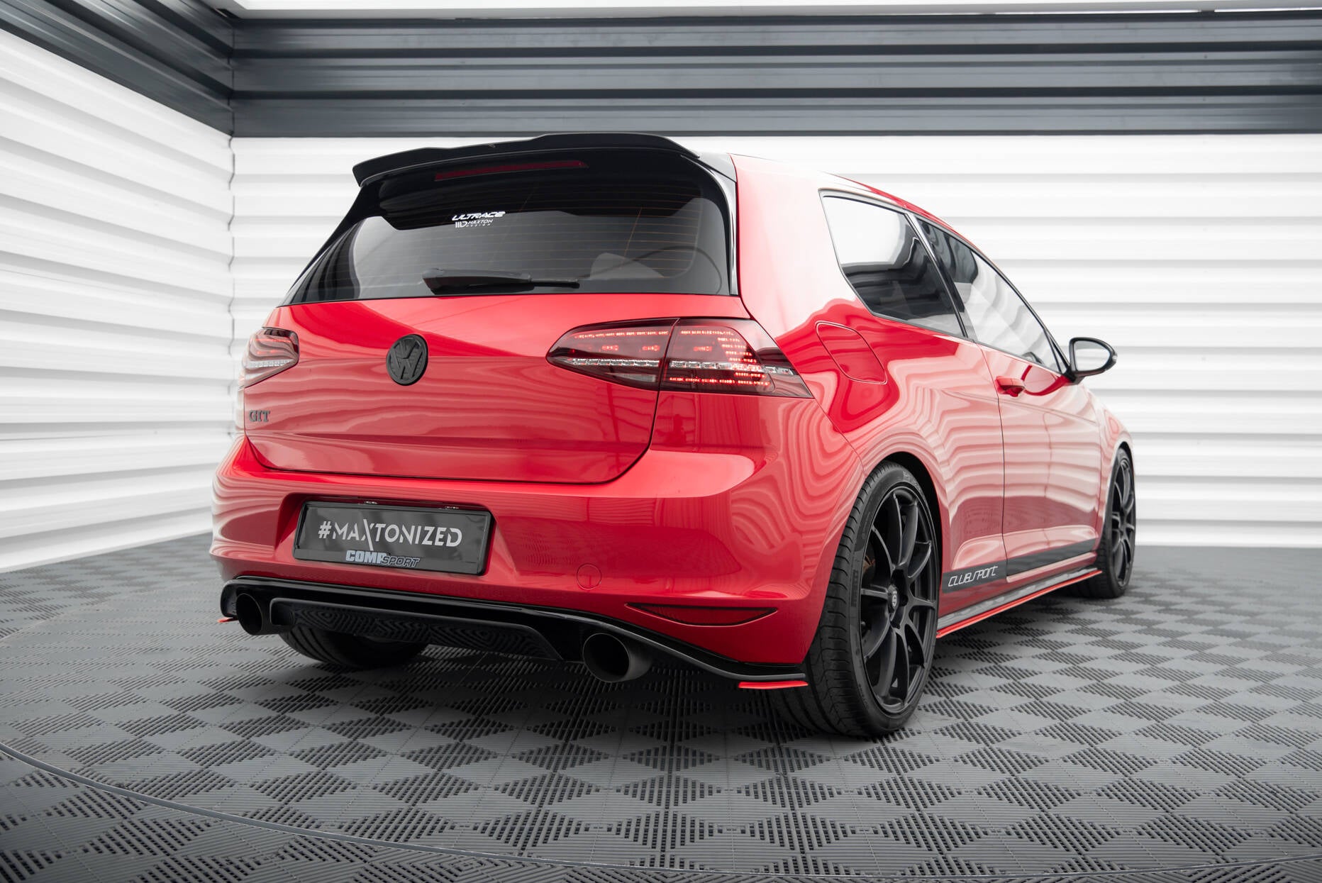 Maxton Design Heck Ansatz Flaps Diffusor passend für VW Golf GTI Clubsport Mk7