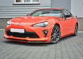 Maxton Design Street+ Spoilerlippe Front Ansatz V.4 passend für Toyota GT86 Facelift schwarz Hochglanz