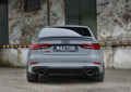 Maxton Design Heck Ansatz Flaps Diffusor passend für Audi RS3 Limousine 8V Facelift schwarz Hochglanz