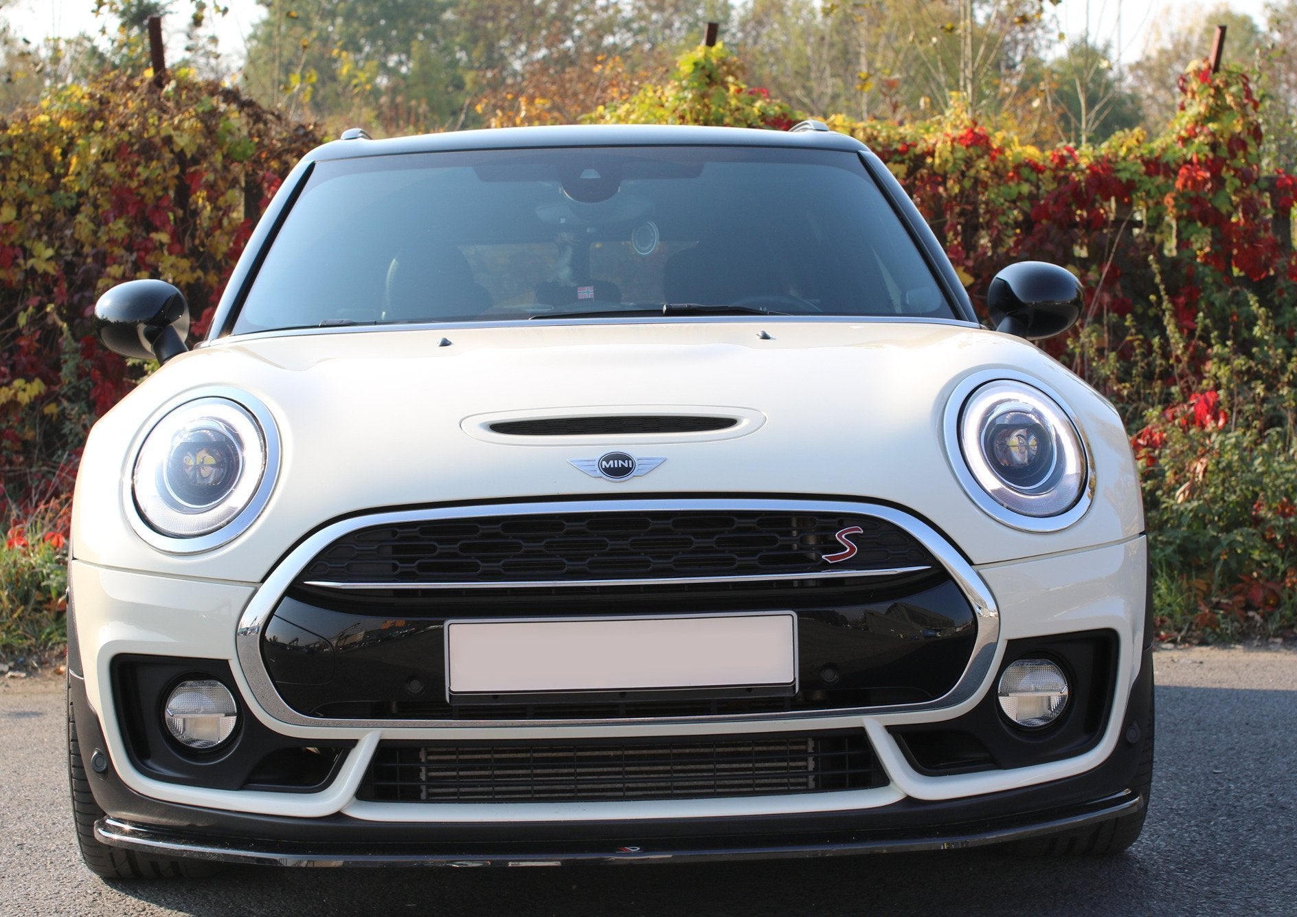 Maxton Design Street+ Spoilerlippe Front Ansatz V.1 passend für MINI CLUBMAN S MK2 (F54) JCW schwarz Hochglanz