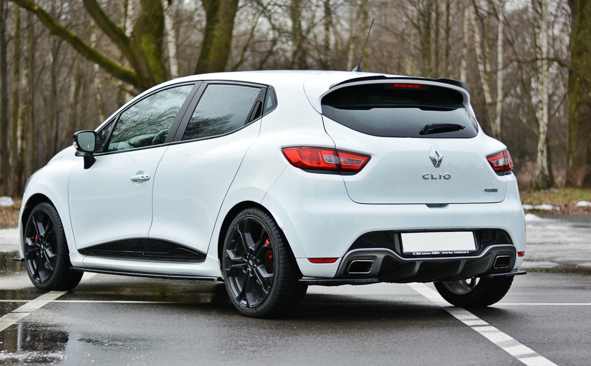 Maxton Design Spoiler CAP passend für RENAULT CLIO MK4 RS schwarz Hochglanz