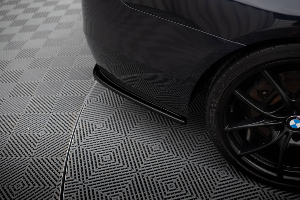 Maxton Design Heck Ansatz Flaps Diffusor passend für L + R BMW 5er M-Paket Limousine /Touring F10/F11 (mit zwei Einzel Endstücken) schwarz Hochglanz