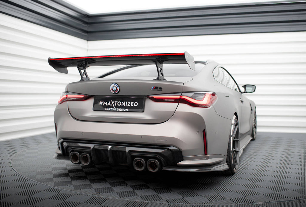 Maxton Design Carbon Spoiler With Internal Brackets Uprights + LED BMW M4 G82 / G82 Facelift / M440i / 4 M-Paket G22 / G22 Facelift für BMW 4er Coupe