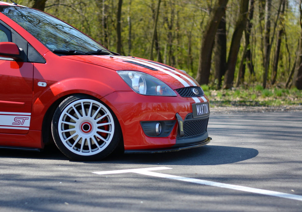 Maxton Design Street+ Spoilerlippe Front Ansatz V.2 passend für Ford Fiesta ST Mk6 schwarz Hochglanz