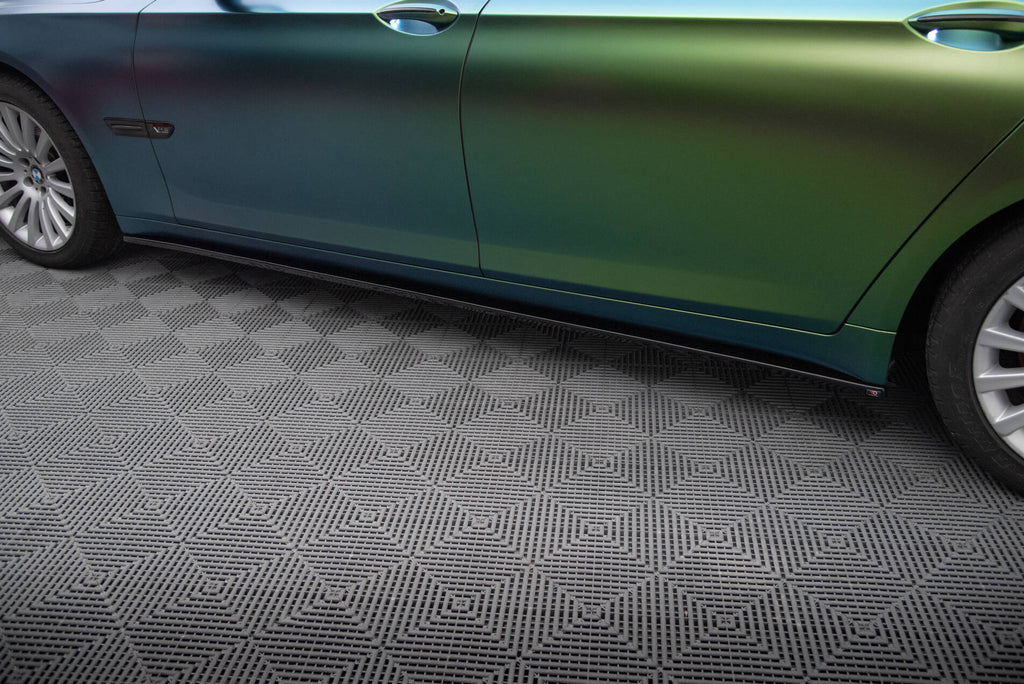 Maxton Design Street+ Seitenschweller Leisten passend für BMW 7 Long F02 schwarz Hochglanz