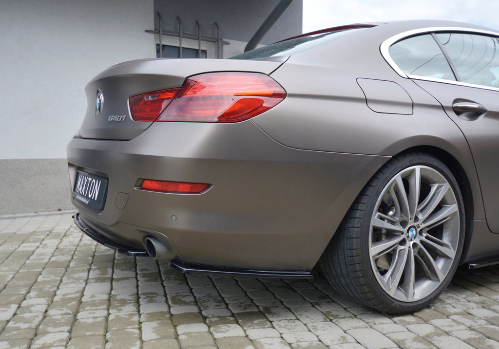 Maxton Design Heck Ansatz Flaps Diffusor passend für BMW 6er GRAN COUPÉ schwarz Hochglanz