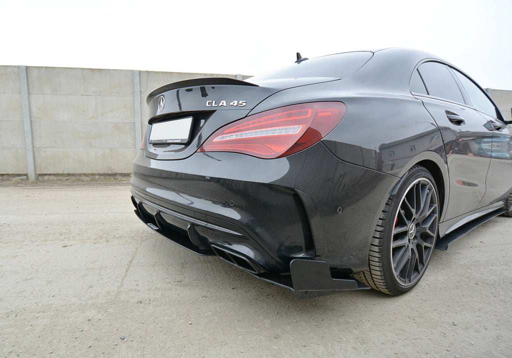 Maxton Design SPORT Heck Ansatz Flaps Diffusor passend für Mercedes CLA A45 AMG C117 Facelift