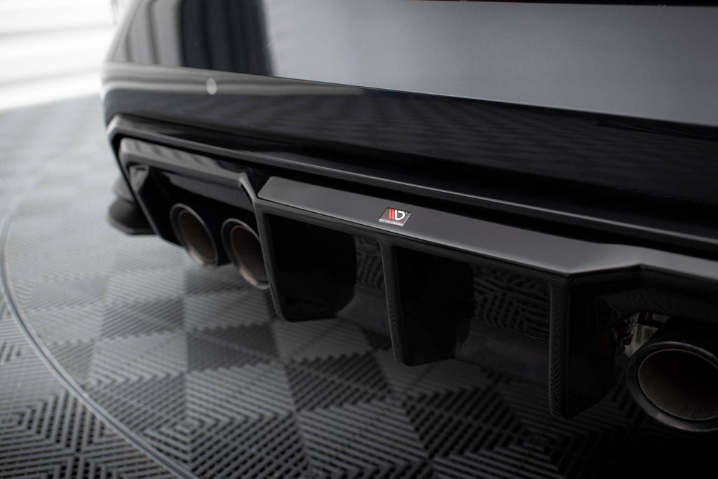 Maxton Design Diffusor Heck Ansatz passend für BMW M3 Limousine / Touring G80 / G81 schwarz Hochglanz