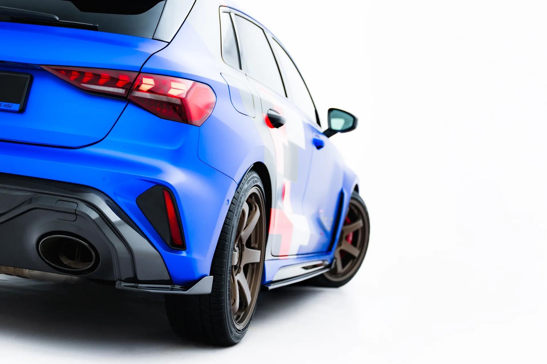 Maxton Design Prepreg Carbon Fiber Heck Ansatz Flaps Diffusor passend für Audi RS3 Sportback 8Y Facelift