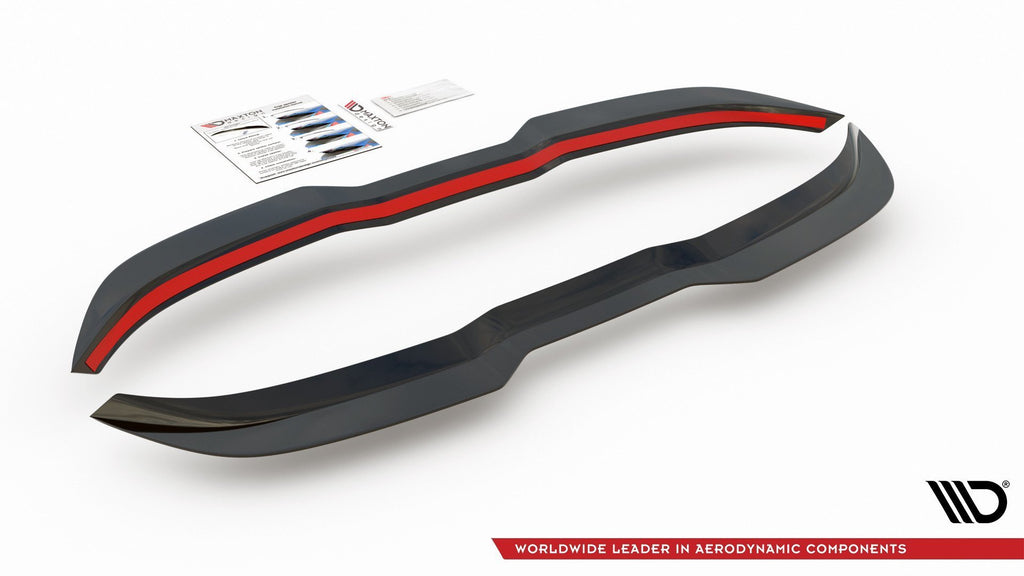 Maxton Design Spoiler CAP V.2 passend für Ford Focus Hatchback ST Mk4 schwarz Hochglanz