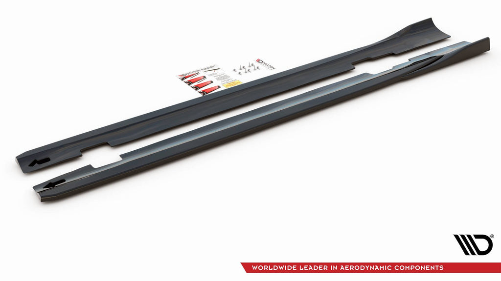 Maxton Design Seitenschweller Ansatz für Ford S-Max Mk2 Facelift schwarz matt