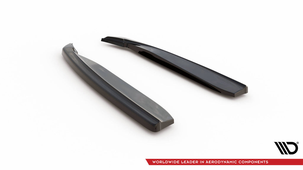 Maxton Design Heck Ansatz Flaps Diffusor passend für Mercedes C-Klasse S205 63 AMG schwarz Hochglanz