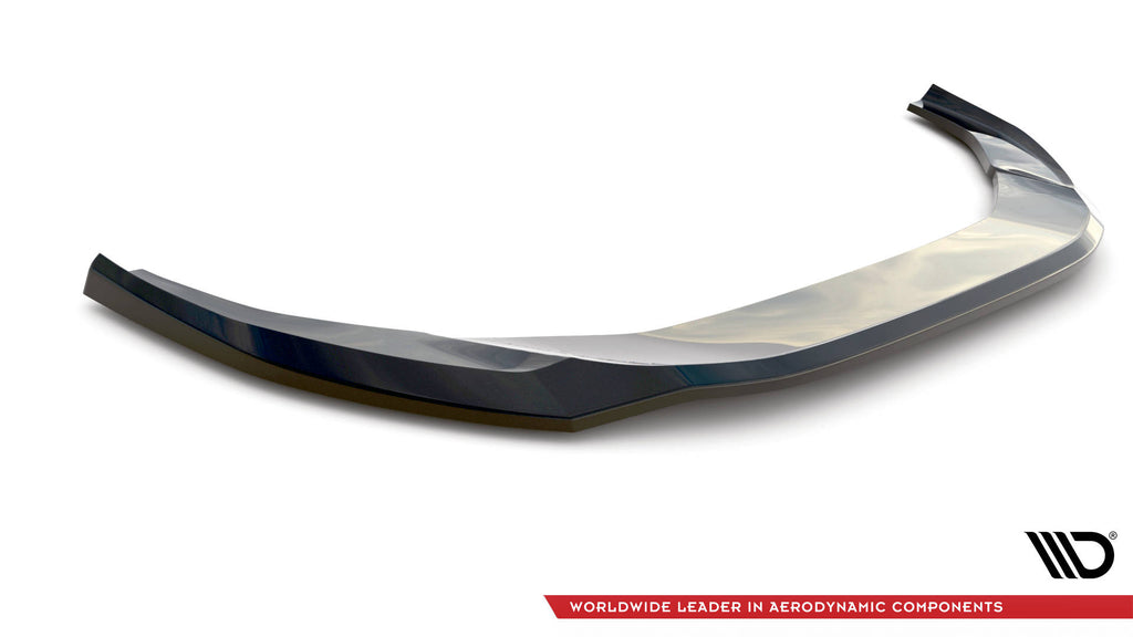 Maxton Design Street+ Spoilerlippe Front Ansatz V.2 passend für Audi A4 S-Line / S4 B9 Facelift schwarz Hochglanz