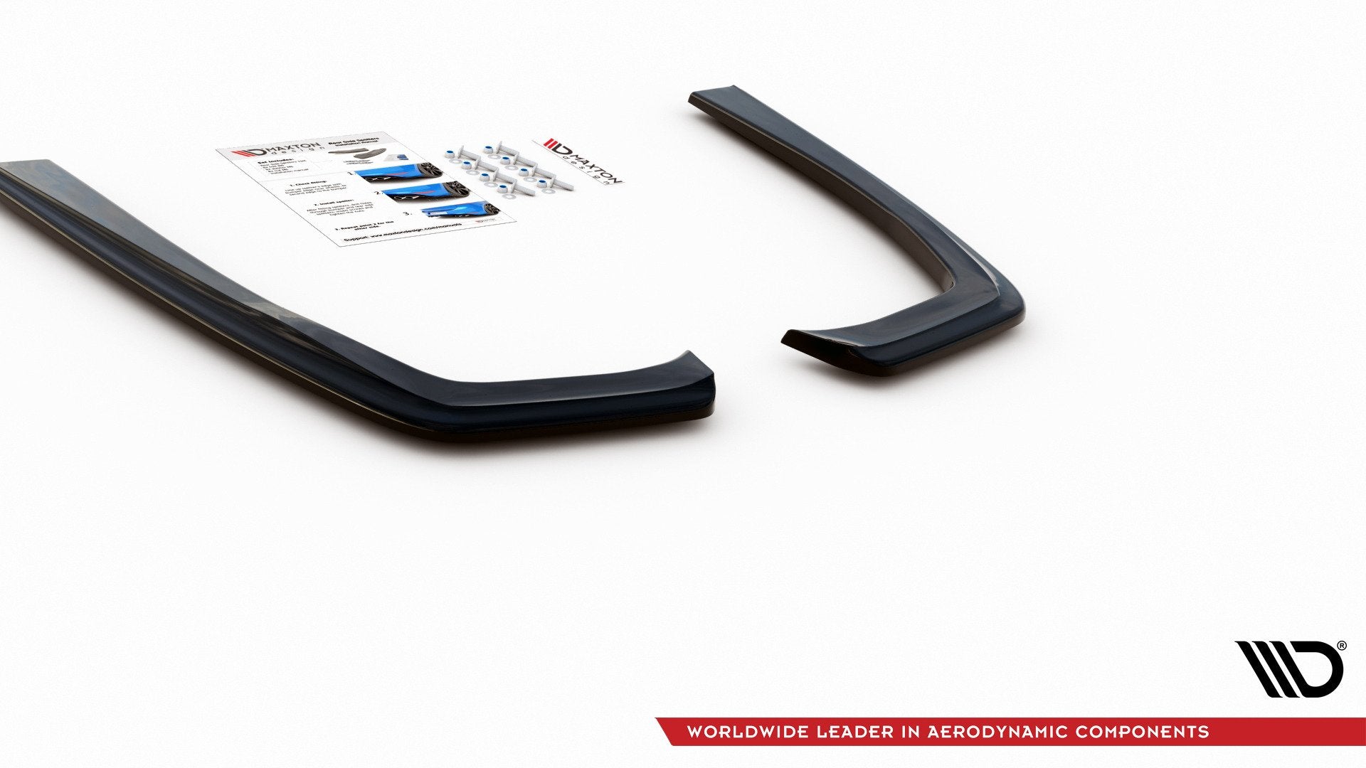 Maxton Design Heck Ansatz Flaps Diffusor passend für Mercedes-Benz E63 AMG Kombi/Limousine S213/W213 schwarz Hochglanz