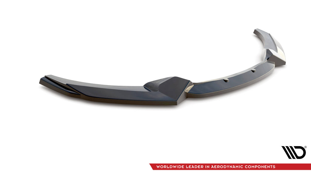 Maxton Design Street+ Spoilerlippe Front Ansatz V.2 passend für BMW 2 M-Paket F22 schwarz Hochglanz