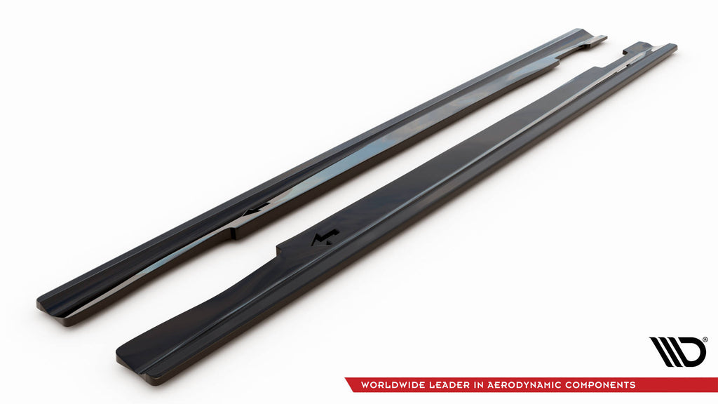 Maxton Design Street+ Seitenschweller Leisten passend für Mercedes-Benz E63 AMG / AMG-Line Limousine W212 Facelift schwarz Hochglanz