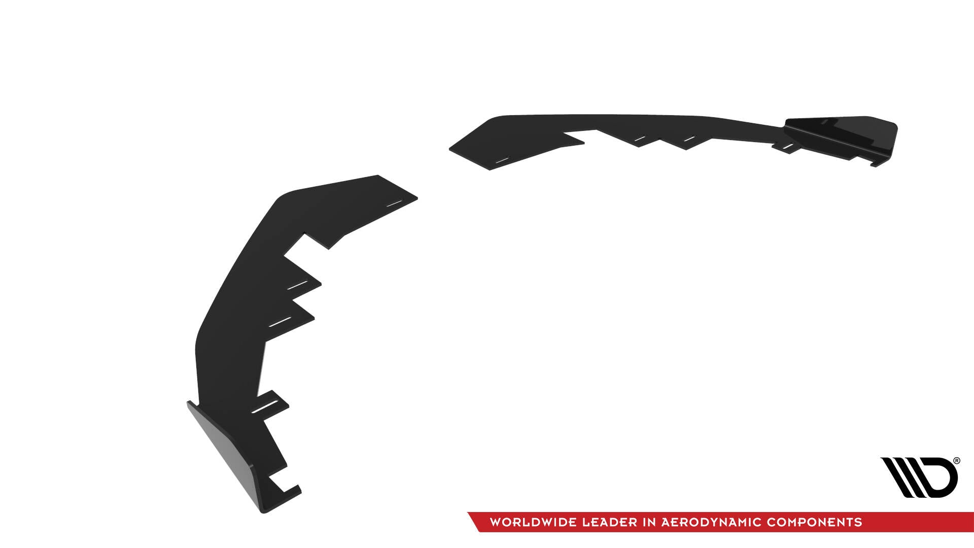 Maxton Design Front Stoßstange Flaps passend für Audi A3 S-Line Limousine / S3 Limousine 8Y Facelift schwarz Hochglanz