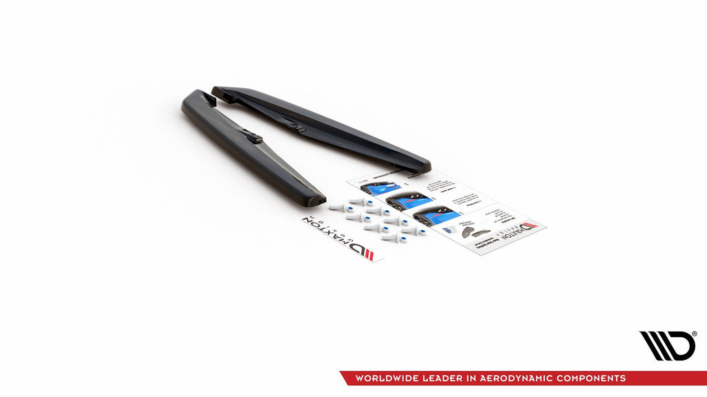 Maxton Design Heck Ansatz Flaps Diffusor für Porsche Panamera Turbo 970 Facelift Carbon Look