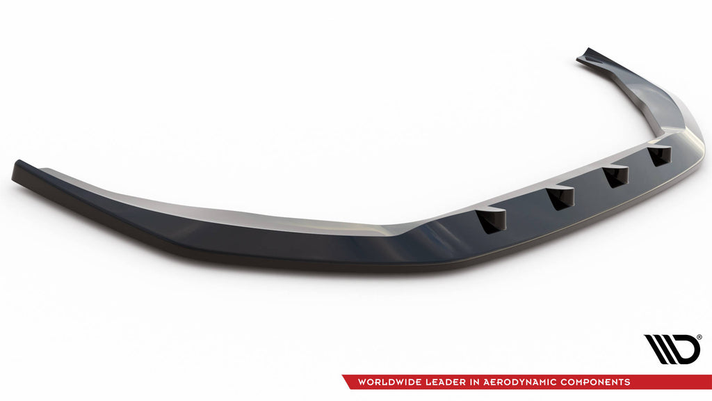 Maxton Design Street+ Spoilerlippe Front Ansatz V.2 passend für Audi S8 / A8 S-Line D5 schwarz Hochglanz