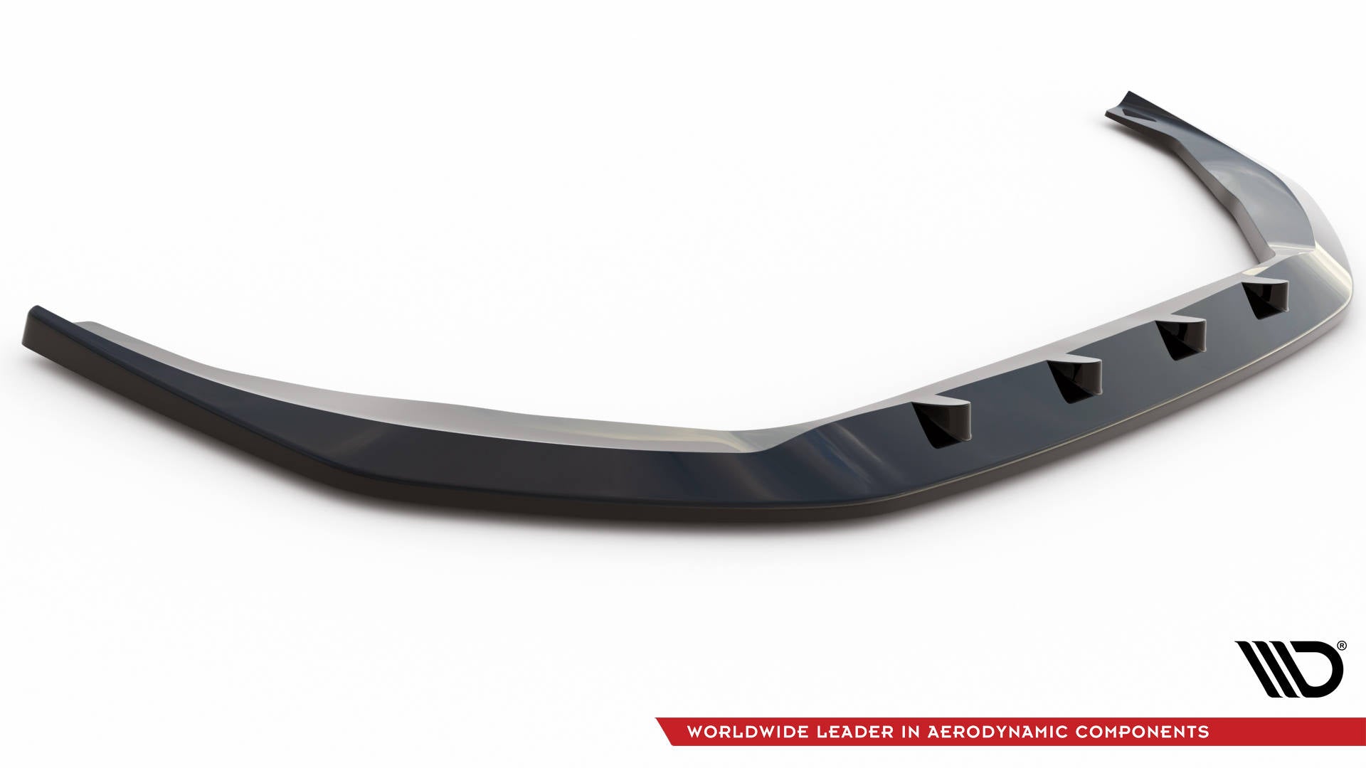 Maxton Design Street+ Spoilerlippe Front Ansatz V.2 passend für Audi S8 / A8 S-Line D5 schwarz Hochglanz