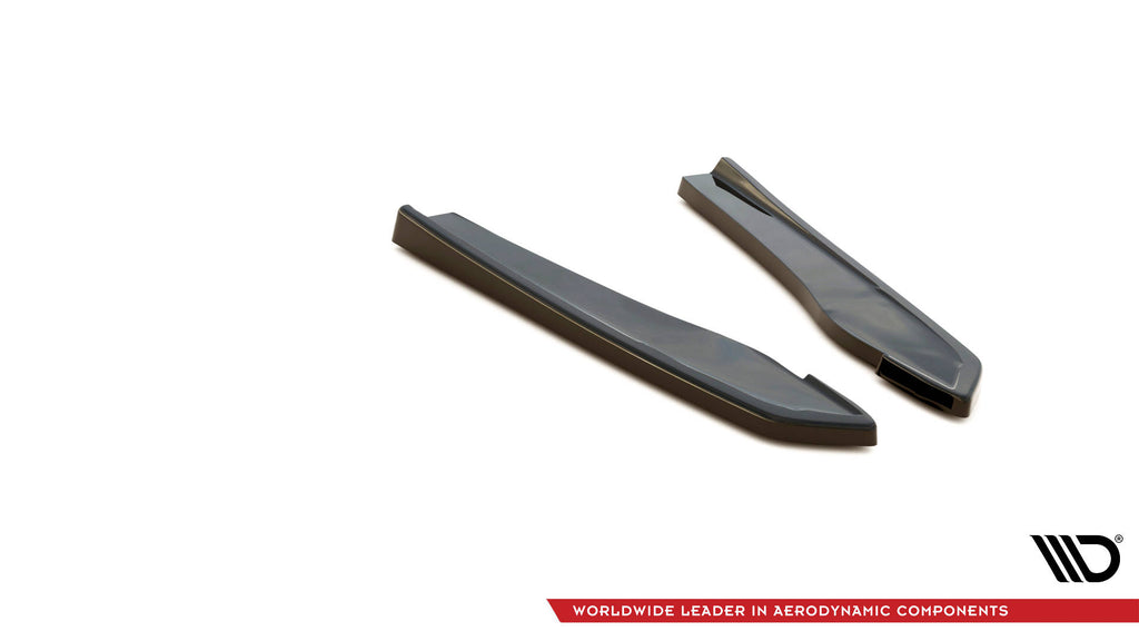 Maxton Design Heck Ansatz Flaps Diffusor passend für Audi RS5 F5 Facelift schwarz Hochglanz