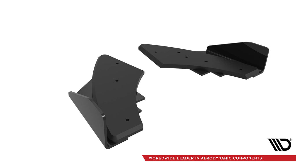 Maxton Design Street Pro Heck Ansatz Flaps Diffusor + Flaps passend für Audi S3 Sportback 8Y Facelift schwarz Hochglanz