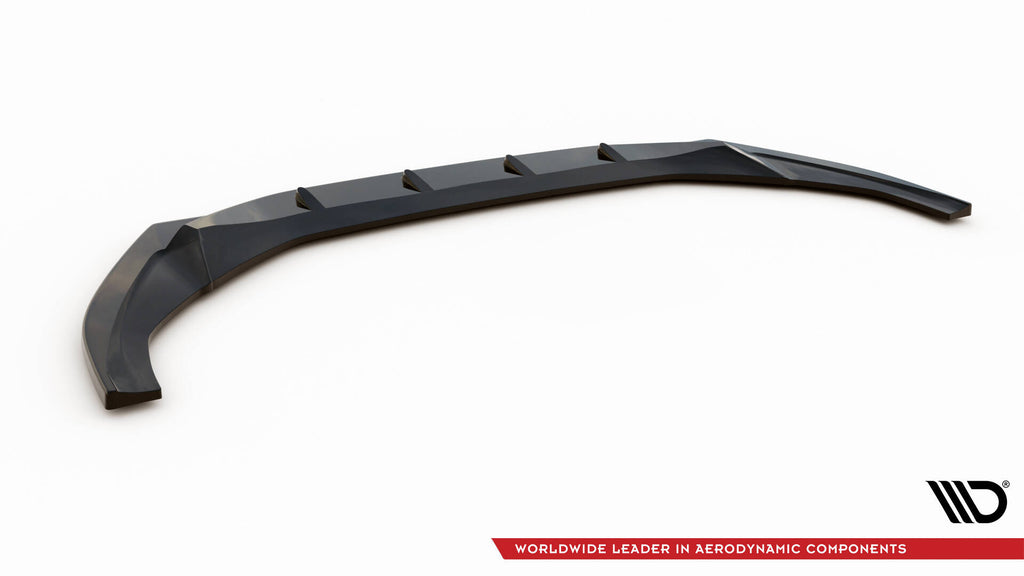 Maxton Design Street+ Spoilerlippe Front Ansatz V.1 passend für Audi S5 / A5 S-Line F5 Facelift schwarz Hochglanz