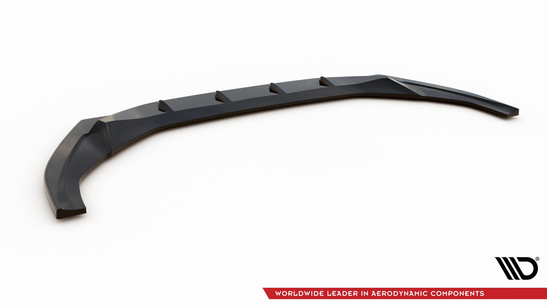 Maxton Design Street+ Spoilerlippe Front Ansatz V.1 passend für Audi S5 / A5 S-Line F5 Facelift schwarz Hochglanz