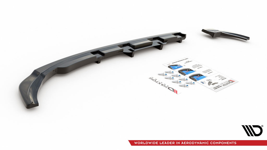 Maxton Design Street+ Mittlerer Diffusor RACE passend für VW Polo GTI Mk6 schwarz Hochglanz