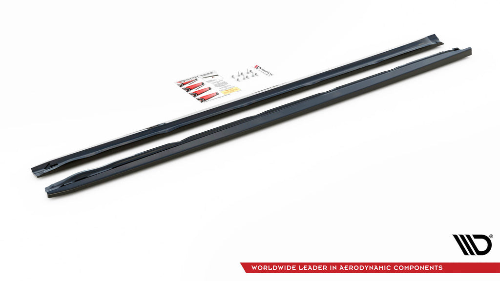 Maxton Design Street+ Seitenschweller Leisten passend für Bentley Continental GT V8 S Mk2 schwarz Hochglanz